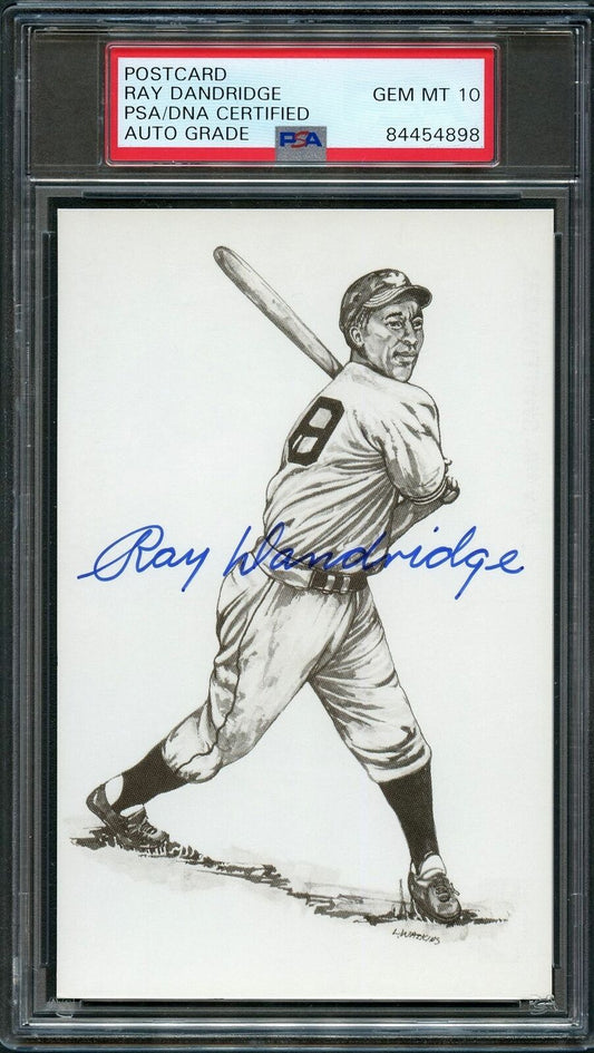 Ray Dandridge Signed Postcard PSA/DNA Auto 10 Slabbed Autographed