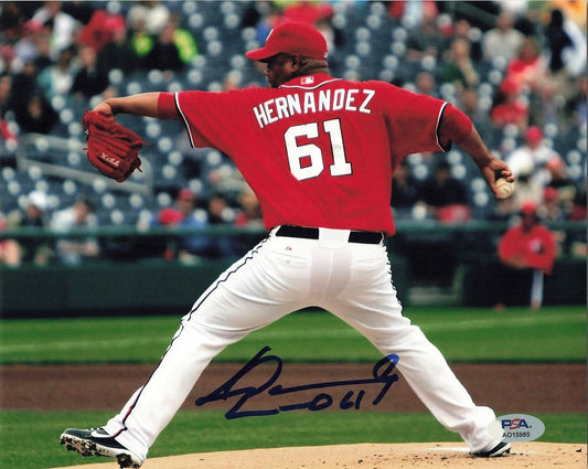 LEVI HERNANDEZ signed 8x10 photo PSA/DNA Washington Nationals Autographed