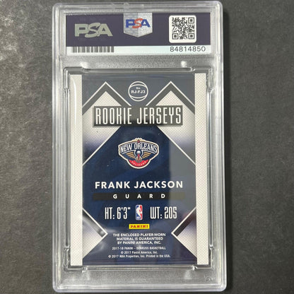 2017-18 Panini Donruss Rookie Jerseys Frank Jackson Signed Card AUTO 10 PSA Slab