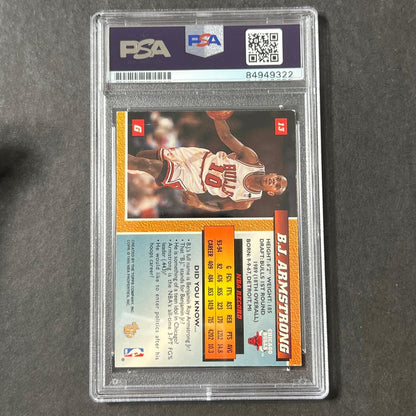 1994-95 Topps #13 B. J. Armstrong Signed Card AUTO PSA Slabbed Bulls