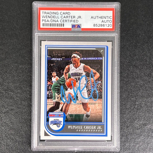 2022-23 Panini Hoops #107 Wendell Carter Jr Signed Card PSA/DNA AUTO Magic