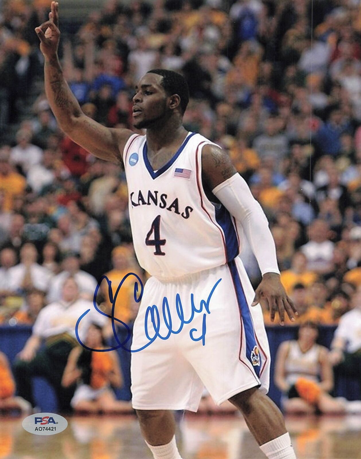 Sherron Collins signed 8x10 photo PSA/DNA Kansas Jayhawks Autographed