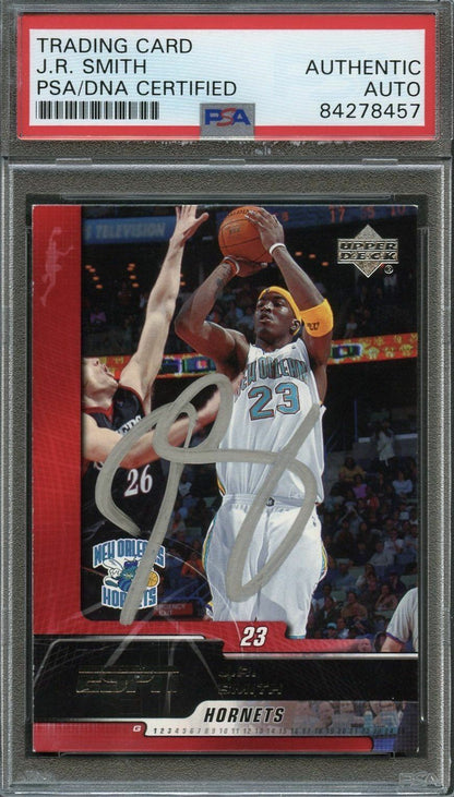2005 Upper Deck #57 J.R. Smith Signed Rookie Card AUTO PSA Slabbed Hornets