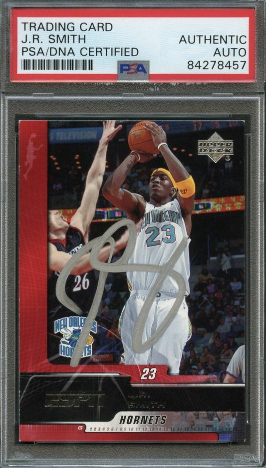 2005 Upper Deck #57 J.R. Smith Signed Rookie Card AUTO PSA Slabbed Hornets