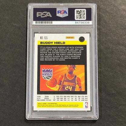 2020-21 Panini Flux #155 Buddy Hield Signed Card AUTO PSA Slabbed Kings