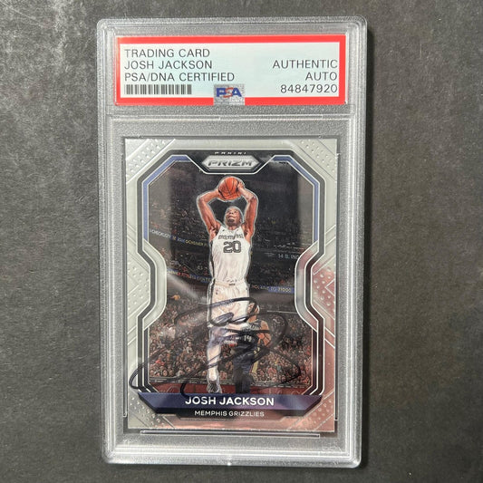 2020-21 Panini Prizm #106 Josh Jackson Signed Rookie Card AUTO PSA Slabbed Grizz