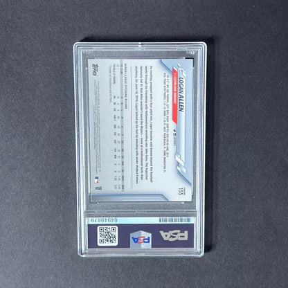 2020 Topps Chrome #155 Logan Allen Signed Card PSA Slabbed Auto Graded 10 Guardi