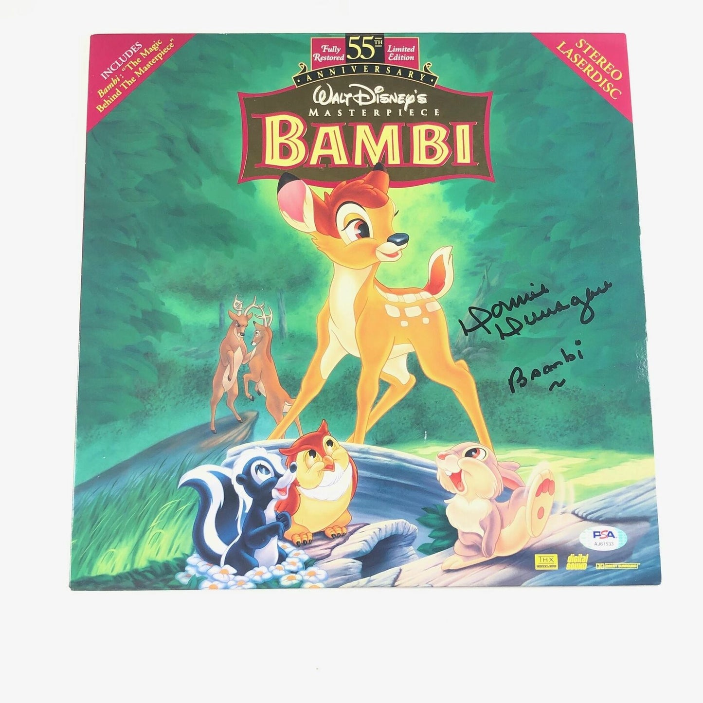 DONNIE DUNAGAN Bambi signed 55th Anniversary Limited Edition LP Vinyl PSA/DNA Al