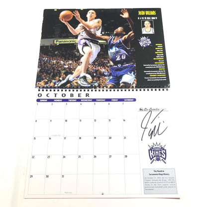 2000 Sacramento Kings Signed Calendar PSA/DNA Autographed