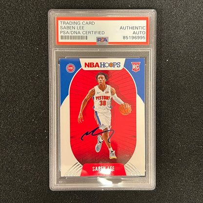 2020-21 Panini Hoops Rated Rookie #206 Saben Lee Signed Card AUTO PSA Slabbed Pi