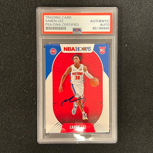 2020-21 Panini Hoops Rated Rookie #206 Saben Lee Signed Card AUTO PSA Slabbed Pi