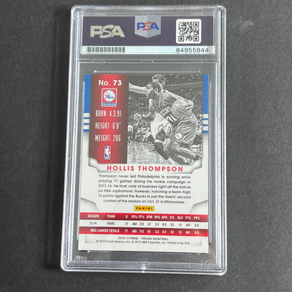 2014-15 Panini Threads #73 Hollis Thompson Signed Card AUTO PSA Slabbed 76ers