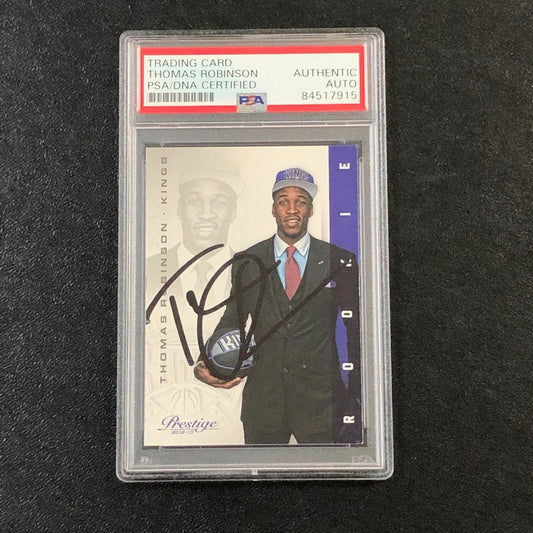 2012-13 Panini Prestige #207 Thomas Robinson Signed Card AUTO PSA Slabbed RC Kin