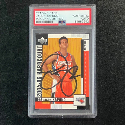 2004-05 Upper Deck Hardcourt #9 Jason Kapono Signed Card AUTO PSA/DNA Slabbed Bo