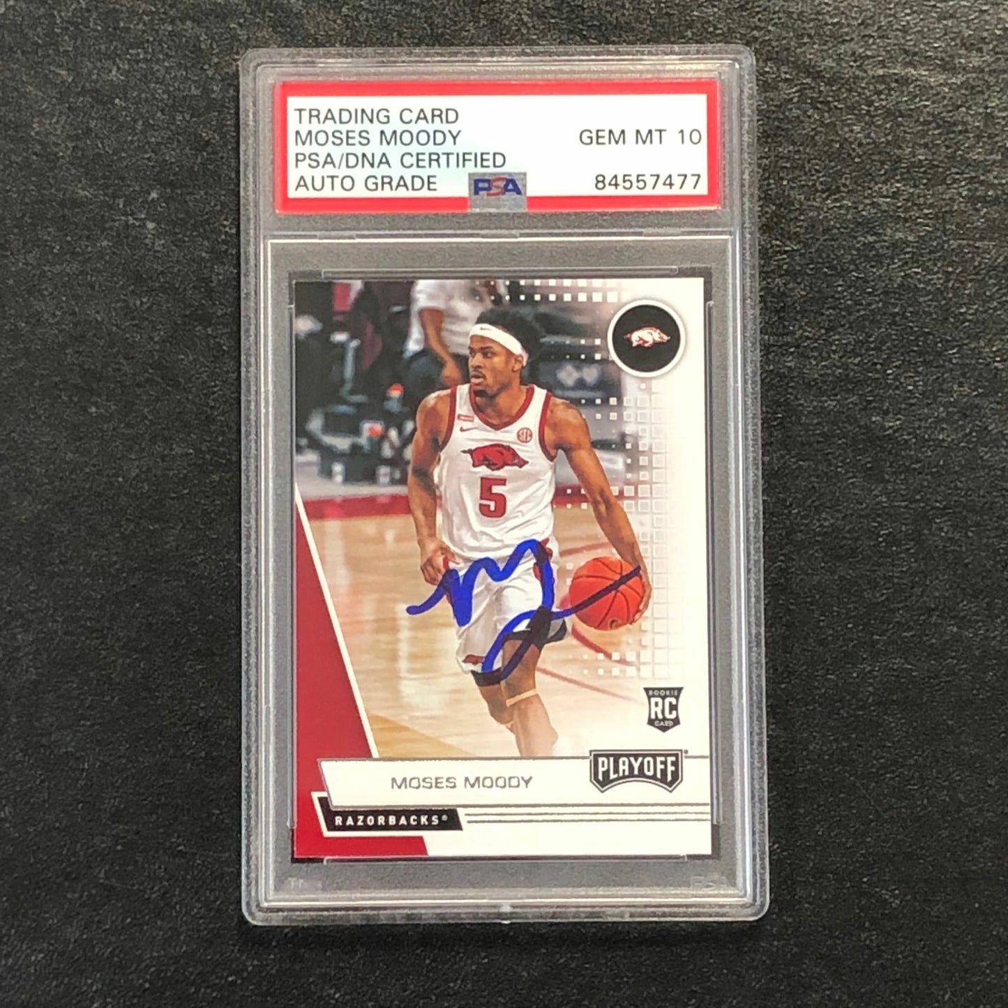 2021-22 Chronicles Draft Picks Playoff #362 Moses Moody Signed Card AUTO 10 PSA