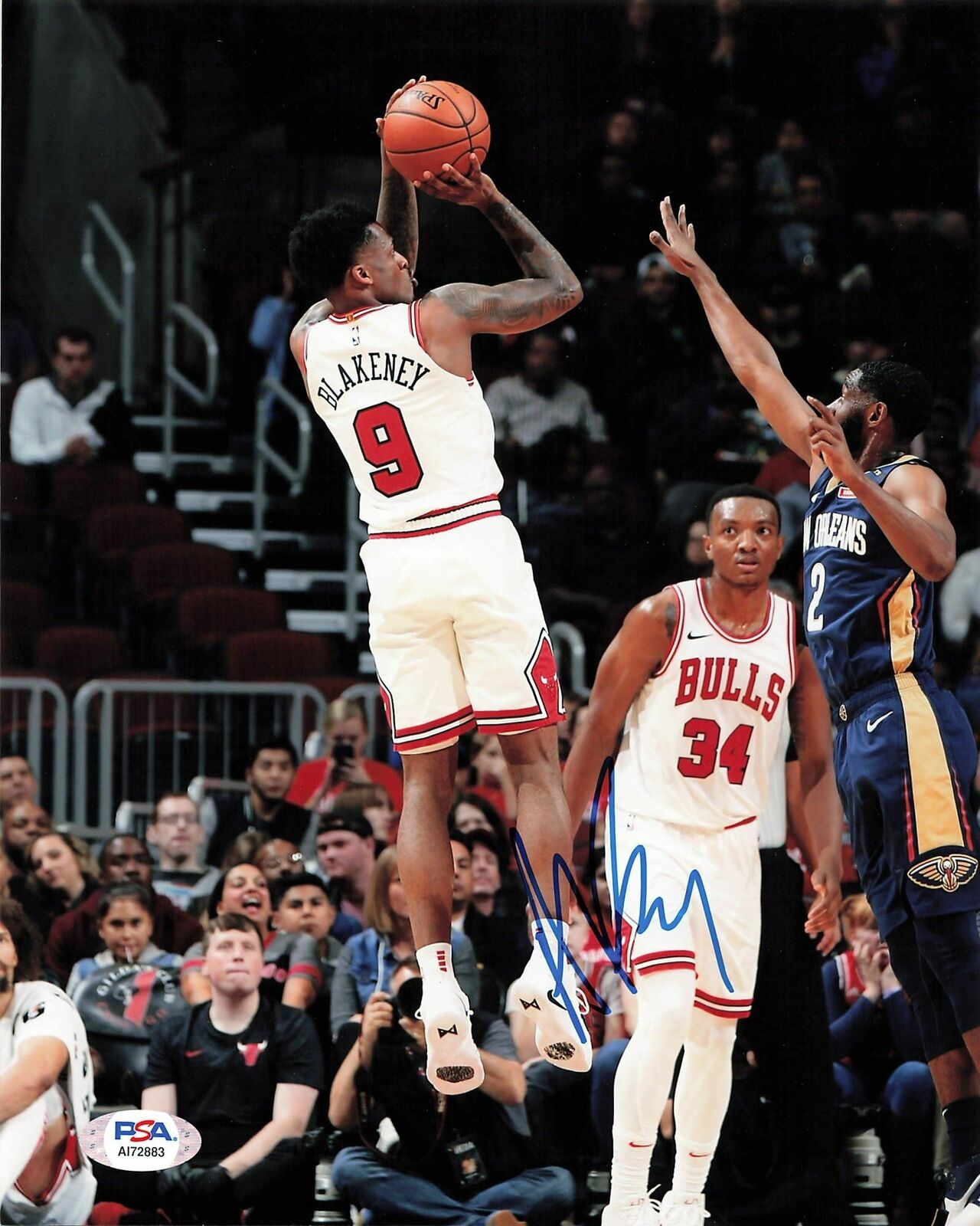 ANTONIO BLAKENEY signed 8x10 photo PSA/DNA Chicago Bulls Autographed