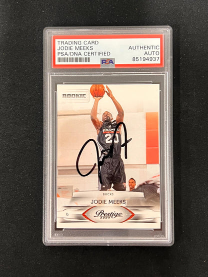 2008-09 Panini Prestige Rookie #189 Jodie Meeks Signed Card AUTO PSA Slabbed RC