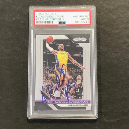 2018-19 Panini Prizm #56 Kentavious Caldwell-Pope Signed Card AUTO PSA Slabbed L