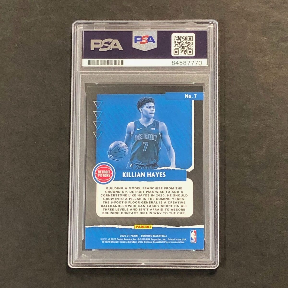 2020-21 Donruss Great X-Pectation #7 Killian Hayes Signed Card AUTO PSA Slabbed