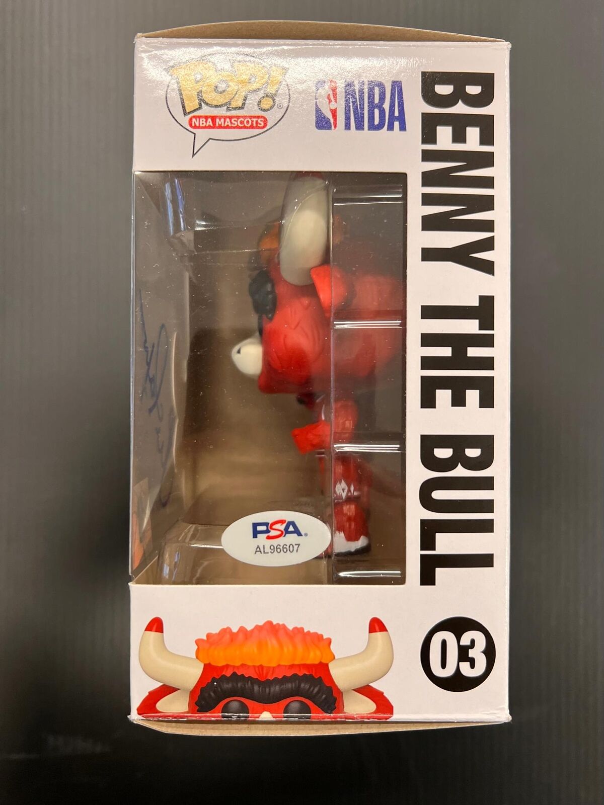 John Paxson Signed Funko Pop Benny the Bull PSA/DNA Bulls Auto