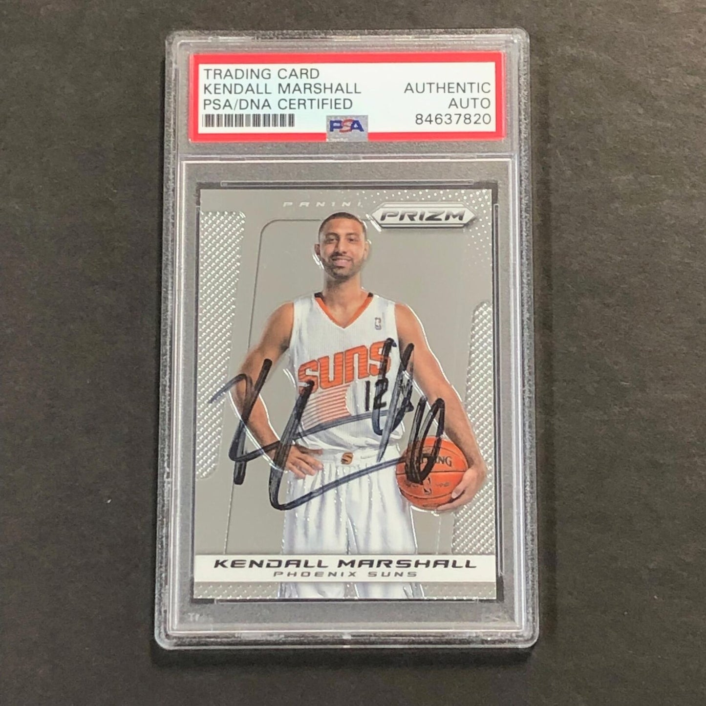 2013-14 Panini Prizm #103 Kendall Marshall Signed Card AUTO PSA Slabbed Suns