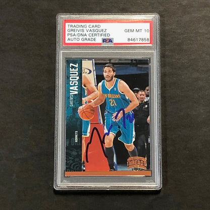 2012-13 Panini Thread #97 Greivis Vasquez Signed AUTO 10 PSA Slabbed Hornets