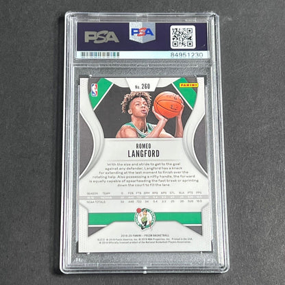 2019-20 Panini Prizm #260 Romeo Langford Signed Card PSA Slabbed Auto Celtics