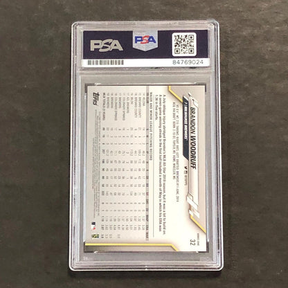 2020 Topps #32 Brandon Woodruff Signed Card PSA Slabbed Auto Grade 10 Brewers