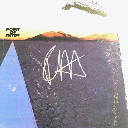 Rob Halford & Glenn Tipton Signed Vinyl Cover PSA/DNA Autographed Point of Entry