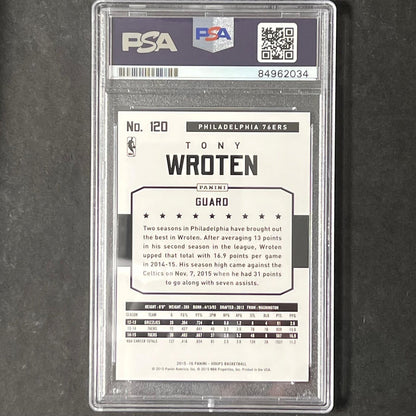 2015-16 Panini Hoops #120 Tony Wroten Signed Card AUTO PSA Slabbed 76ers