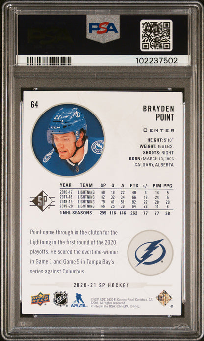 2020-2021 SP #64 Brayden Point PSA A Auto 10