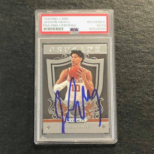 2019 Panini Prizm Draft Picks #89 Jaxson Hayes Signed Card AUTO PSA Slabbed Texa