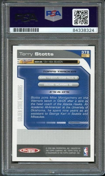 2004-05 Topps Total #378 Terry Stotts Signed Card AUTO PSA Slabbed Warriors