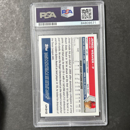 2005 Topps #UH312 Jered Weaver Signed Card AUTO PSA/DNA Slabbed Angels