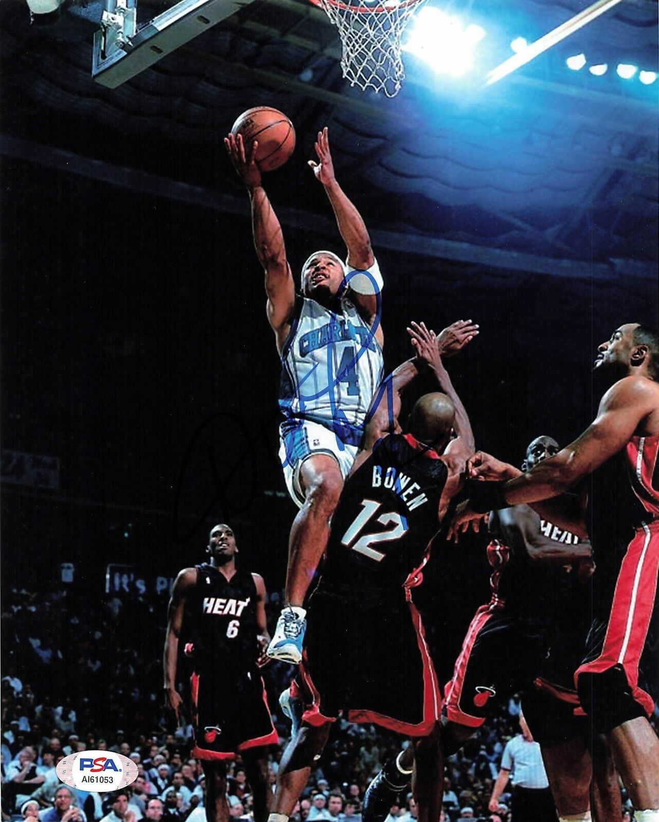 David Wesley signed 8x10 photo PSA/DNA Charlotte Hornets Autographed