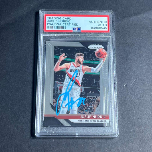 2018-19 Panini Prizm #121 Jusuf Nurkic Signed AUTO PSA Slabbed Trail Blazers