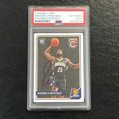 2015-16 Panini Complete #318 Rakeem Christmas Signed Card AUTO PSA Slabbed RC Pa