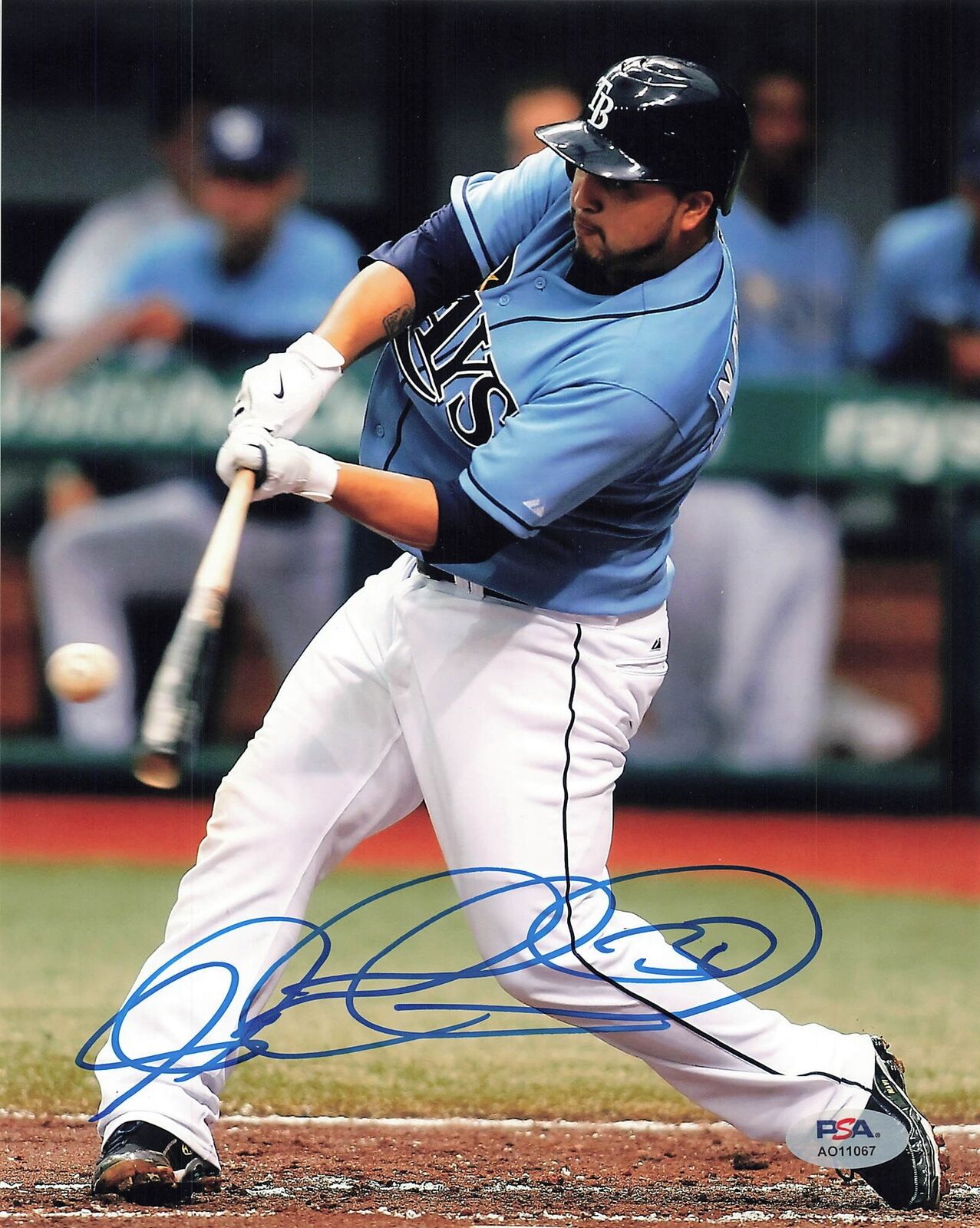 Dioner Navarro signed 8x10 photo PSA/DNA Autographed Tampa Bay Rays