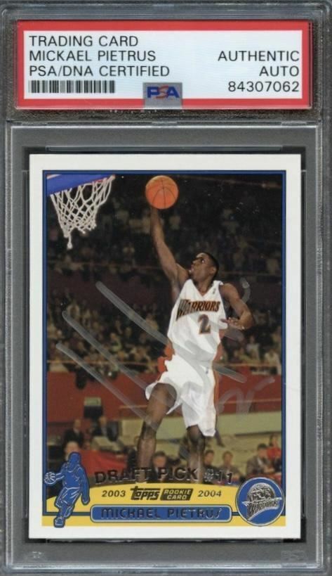 2003-04 Topps #231 Mickael Pietrus Signed Card AUTO PSA Slabbed