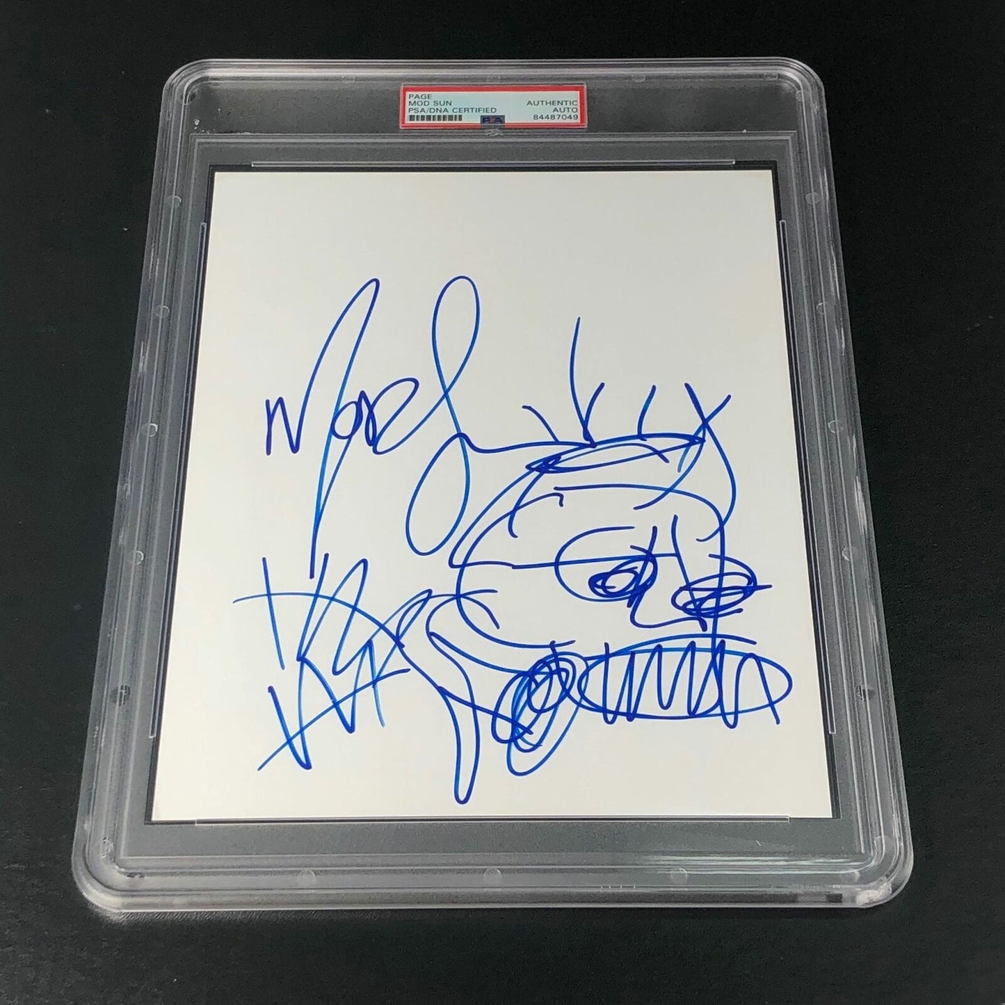 Mod Sun Signed Sketch PSA Encapsulated Autographed Rapper