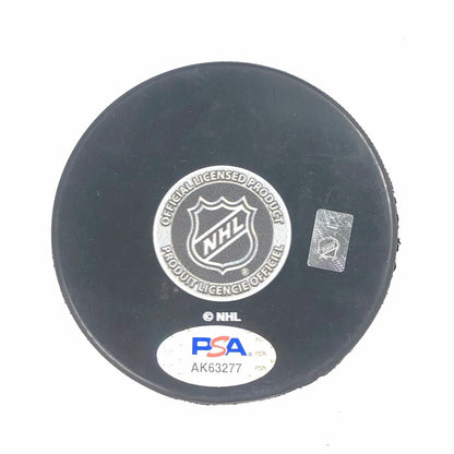 SAM LAFFERTY signed Hockey Puck PSA/DNA Chicago Blackhawks Autographed