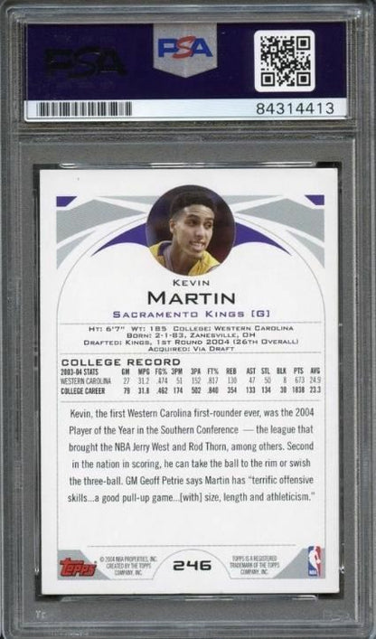 2004 Topps #246 Kevin Martin Signed Card AUTO PSA Slabbed Kings