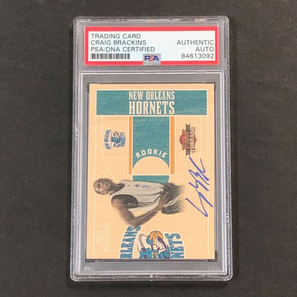 2010-11 Panini Threads #5 Craig Brackins Signed Card AUTO PSA/DNA Slabbed RC Hor