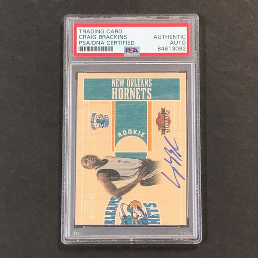 2010-11 Panini Threads #5 Craig Brackins Signed Card AUTO PSA/DNA Slabbed RC Hor