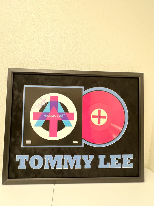 Tommy Lee Framed Vinyl Signed PSA Andro