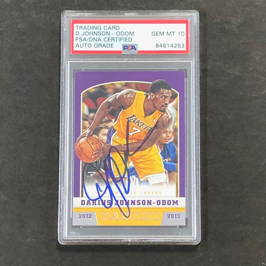 2012-13 Panini #272 Darius Johnson-Odom Signed Card Auto 10 PSA Slabbed Lakers