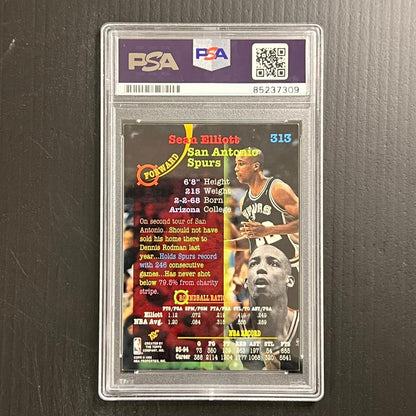 1994 Topps Club #313 Sean Elliott Signed Card Auto PSA Slabbed Spurs