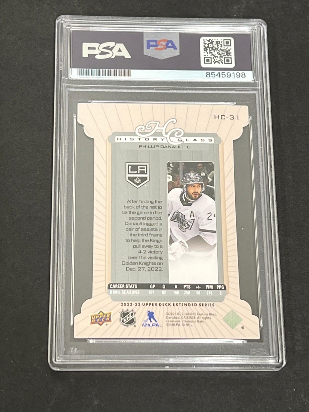 2022-23 Upper Deck Extended Series History Class Hockey #HC-31 Phillip Danault S