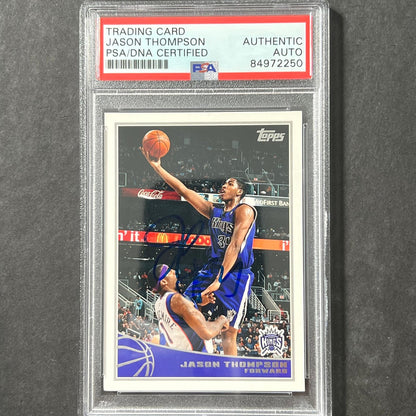 2009-10 Topps #265 Jason Thompson Signed Card AUTO PSA/DNA Slabbed Kings