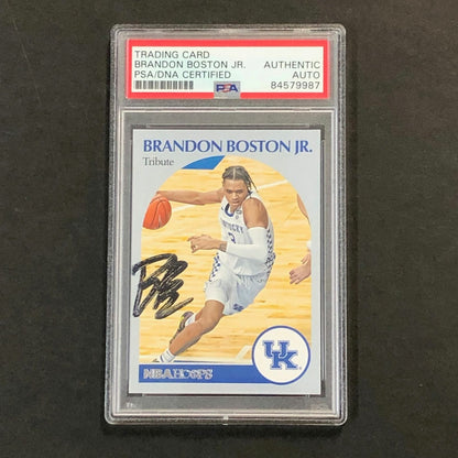2021 Panini Chronicles Hoops #45 Brandon Boston Jr Signed Card AUTO PSA Slabbed